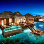 Luxury travel destinations with overwater bungalows